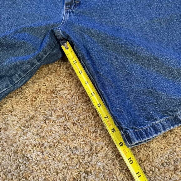 Wrangler Carpenter Utility Skater Grunge Blue Denim Y2K Baggy Jorts Sz.38 - Picture 5 of 6